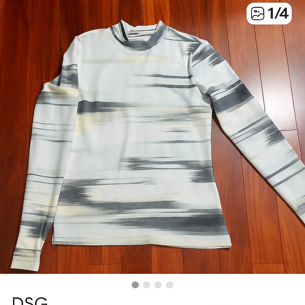 DSG Womens  Crewneck Sweater - White and Gray